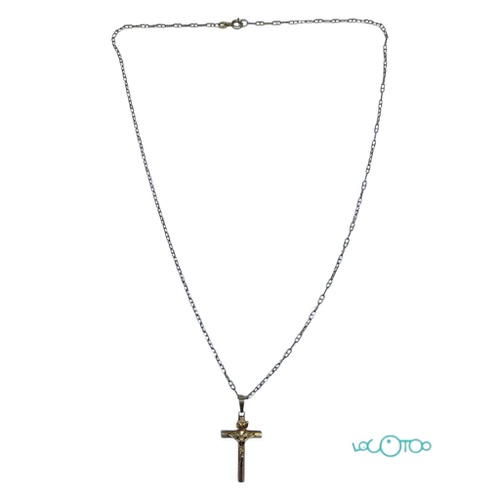 Cadena de oro con crucifijo 