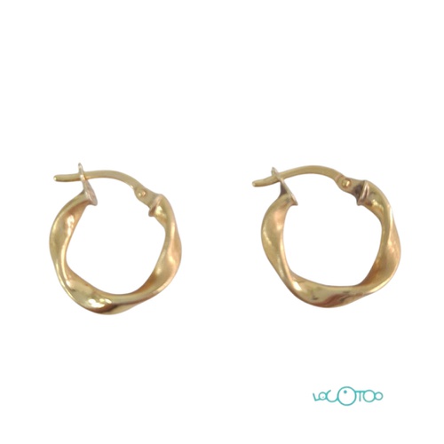 ARETAS ORO 18K RIZADAS