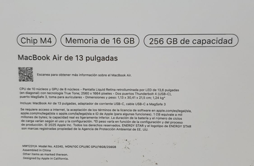 Portátil APPLE MACBOOK AIR (A3240) (2025) 2