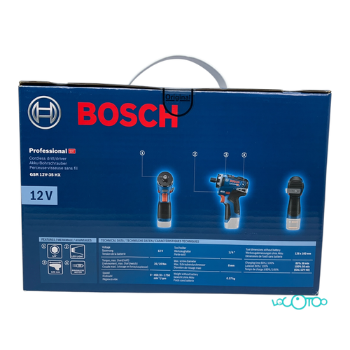 ATORNILLADOR BATERIA BOSCH AZUL GSR 12V-35 