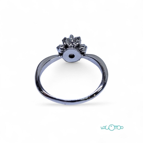 Anillo Oro blanco 18K y diamantes