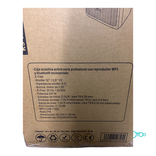 ALTAVOZ KS 1012 BT 200W