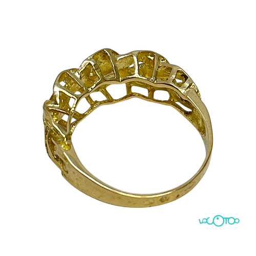 Anillo Oro 18Kt CON TRENZADO