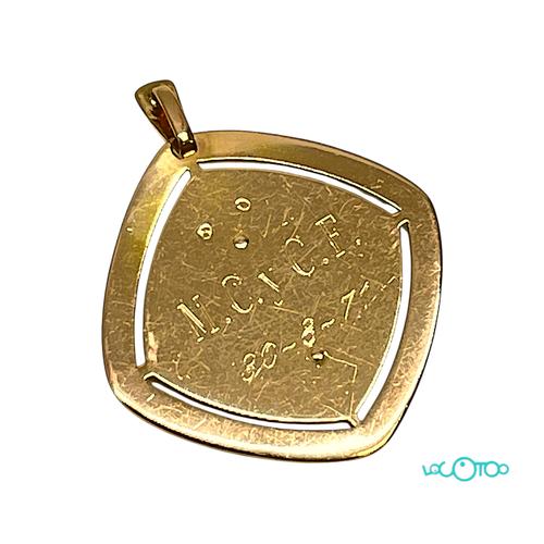 Colgante Oro MEDALLÓN NIÑA CON INSCRIPCION 