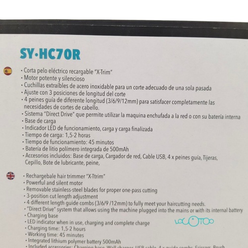 CORTAPELO ELÉCTRICO SYTECH TRIM SYHC70R