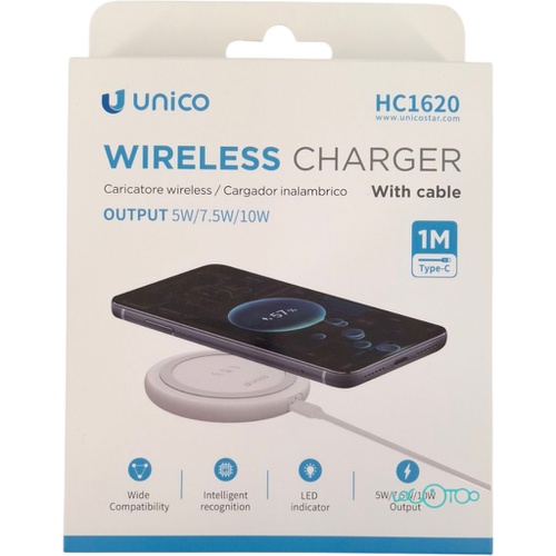 CARGADOR INALÁMBRICO UNICO HC1620