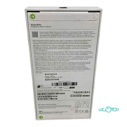 APPLE IPHONE 16 PRO 256 GB BLACK TITANIUM