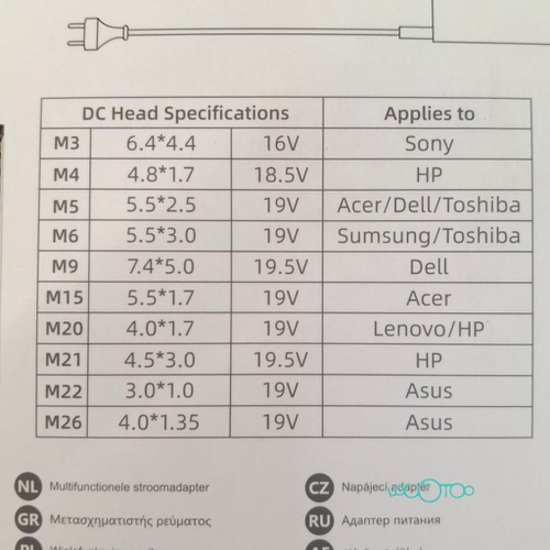 CARGADOR UNIVERSAL PORTÁTILES UNICO AD1771