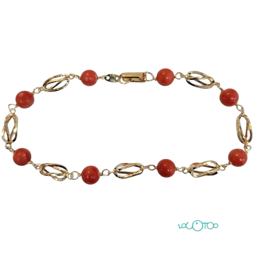 PULSERA ORO 18K CON CORAL