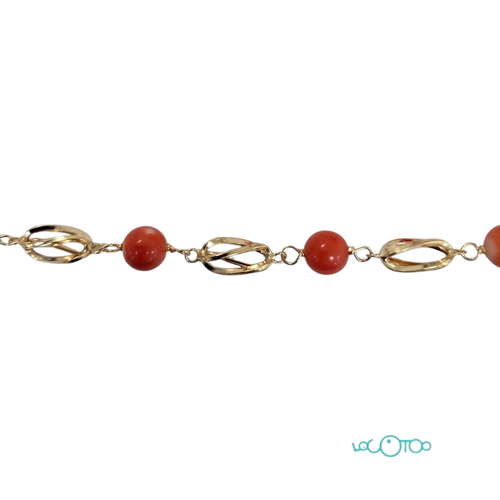 PULSERA ORO 18K CON CORAL