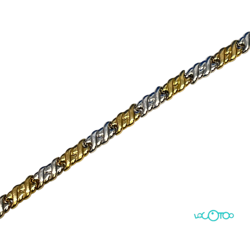 Pulsera Oro 18Kt 2 tonos 18cm