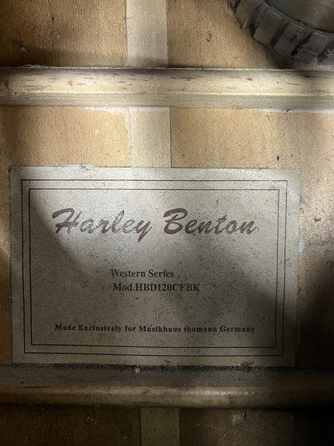 Guitarra Clásica HARLEY BENTON D-120CE BK