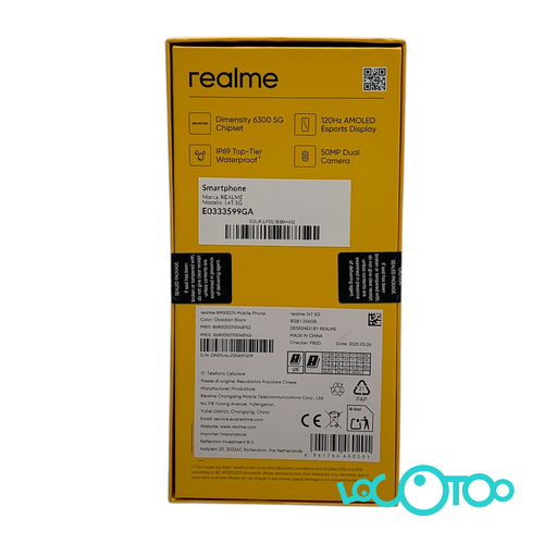 Smartphone REALME 14T 5G Libre 8 GB 256 GB 