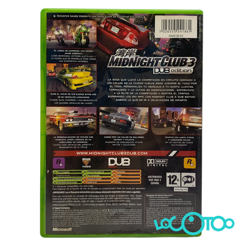 Videojuego MICROSOFT XBOX MIDNIGHT CLUB 3 D