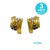 PAR Pendientes Oro 18Kt CON CIRS Y P.AZUL