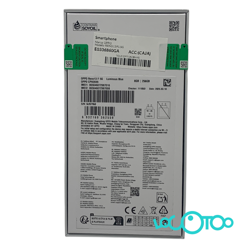 Smartphone OPPO RENO13 F 5G Libre 6,67 '' 8