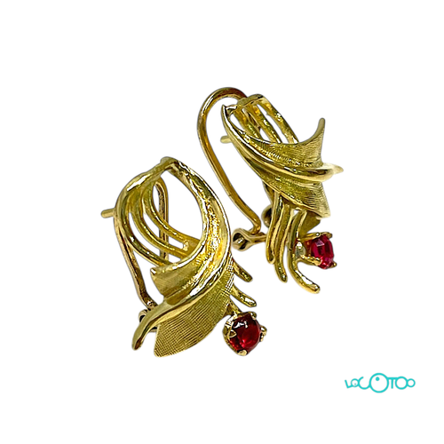 Pendientes CON PIEDRA ROJA