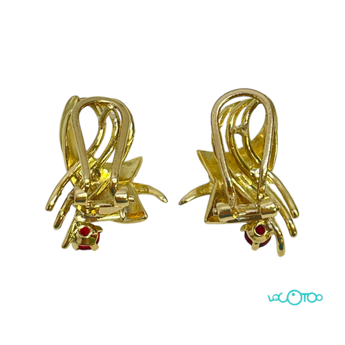 Pendientes CON PIEDRA ROJA