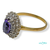 Anillo Oro CON PIEDRAS BLANCAS Y MORADA