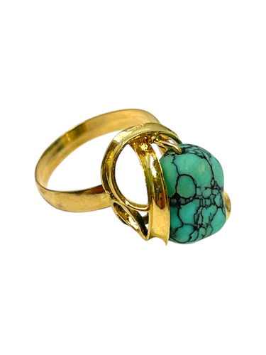 ANILLO DE ORO CON PIEDRA TURQUESA