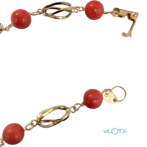PULSERA ORO 18K CON CORAL