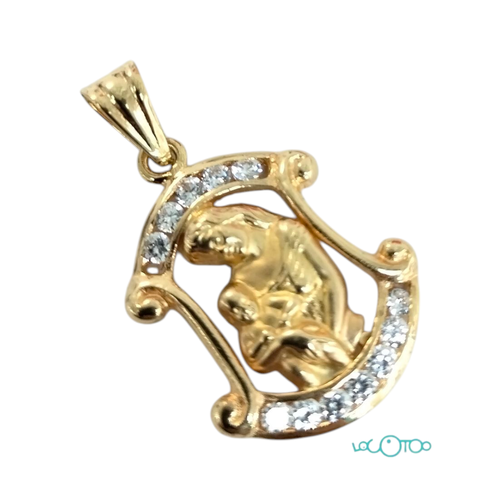 COLGANTE ORO 18K VIRGEN CON NIÑO