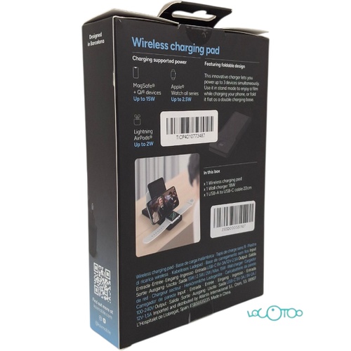 CARGADOR INALÁMBRICO 3 EN 1 KSIX 15W