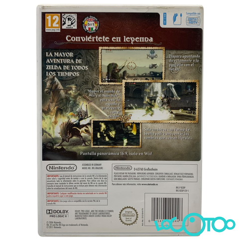 Videojuego NINTENDO WII THE LEGEND OF ZELDA