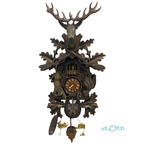 RELOJ DE CUCO MADERA TALLADA