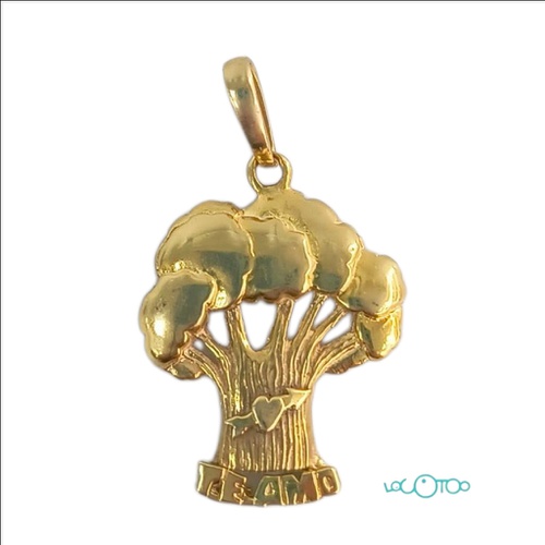 COLGANTE ORO 18K ARBOL "TE AMO"
