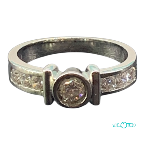 Anillo Oro ANILLO ORO BLANCO CON BRILLANTE 