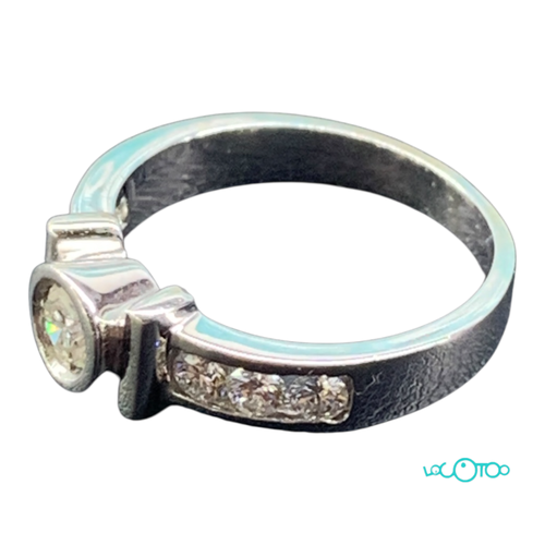 Anillo Oro ANILLO ORO BLANCO CON BRILLANTE 