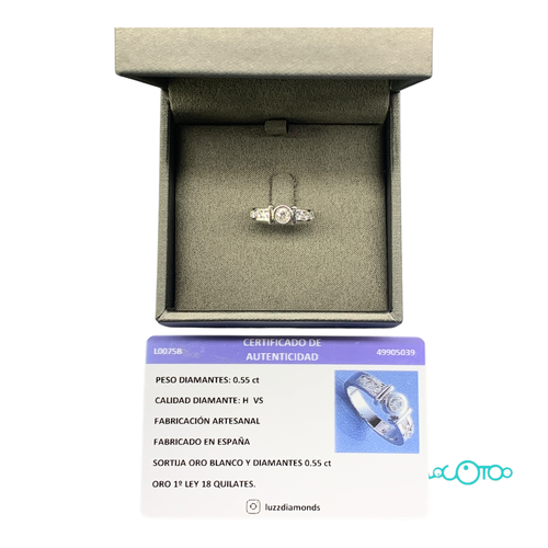 Anillo Oro ANILLO ORO BLANCO CON BRILLANTE 