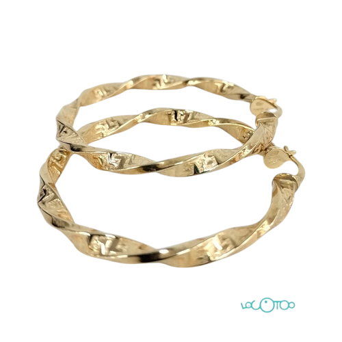 PENDIENTES ARETAS ORO 18K