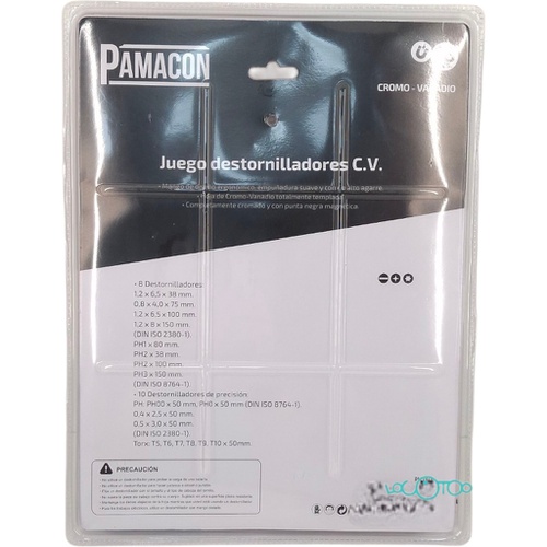 JUEGO DE DESTORNILLADORES PAMACON 18 PIEZAS