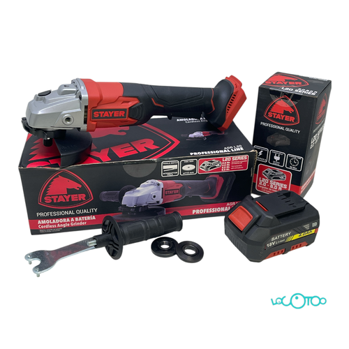 Amoladora Batería STAYER AGR L20 18 V 4.0Ah