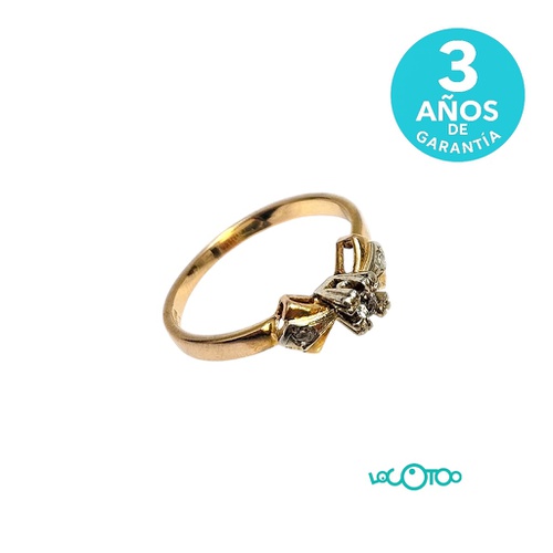 Anillo Oro BLANCO Y AMARILLO CON BRILLANTES