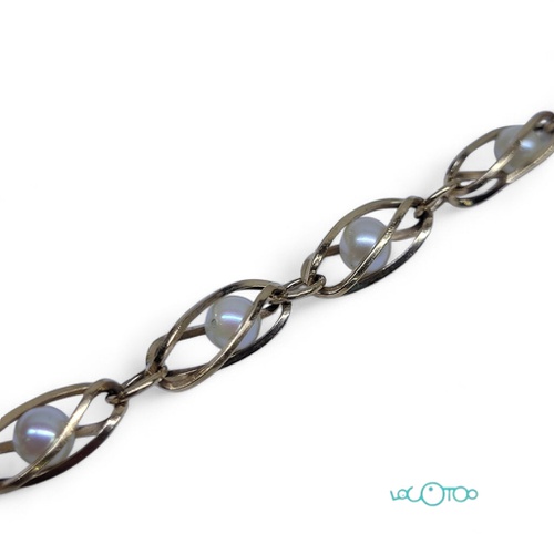 Pulsera Oro 18K y perlas