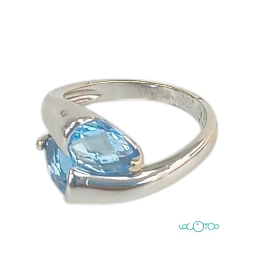 ANILLO ORO BANCO 18K