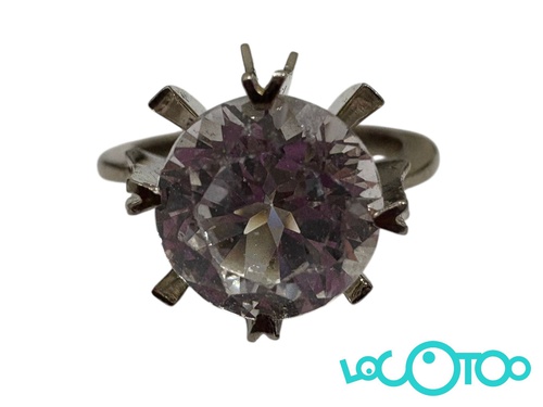 ANILLO DE ORO BLANCO CON PIEDRA