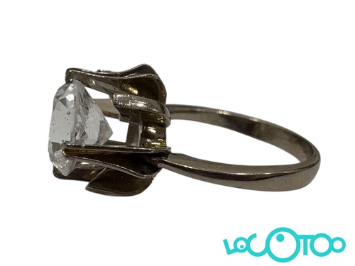 ANILLO DE ORO BLANCO CON PIEDRA