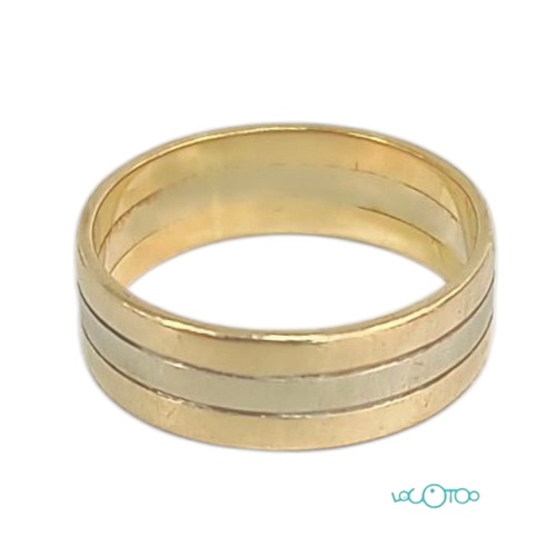 ANILLO DE ORO DE 18K BICOLOR