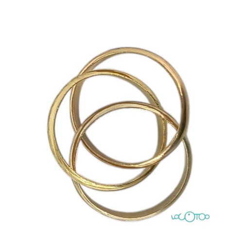 ANILLO ORO 18K TRES ALIANZAS ENTRELAZADAS