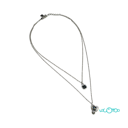 COLLAR UNO DE 50 CON DOBLE CADENA Y CORAZON
