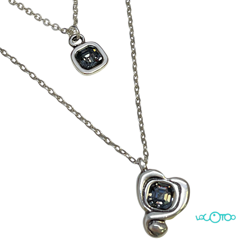 COLLAR UNO DE 50 CON DOBLE CADENA Y CORAZON