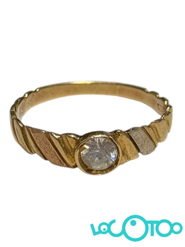 ANILLO DE ORO 18K CON CIRCONITA