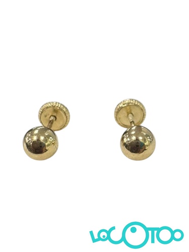 PENDIENTES BOLA ORO 18K