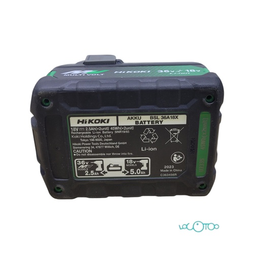 Taladro Batería HIKOKI 36 V 2.5Ah 2 Batería