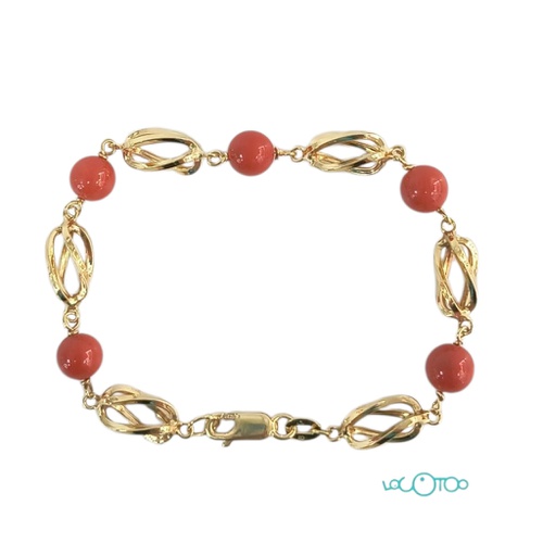 PULSERA ORO 18K CON CORAL