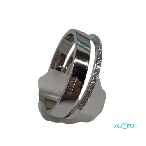 Anillo Tous oro blanco 18K y Diamantes tall